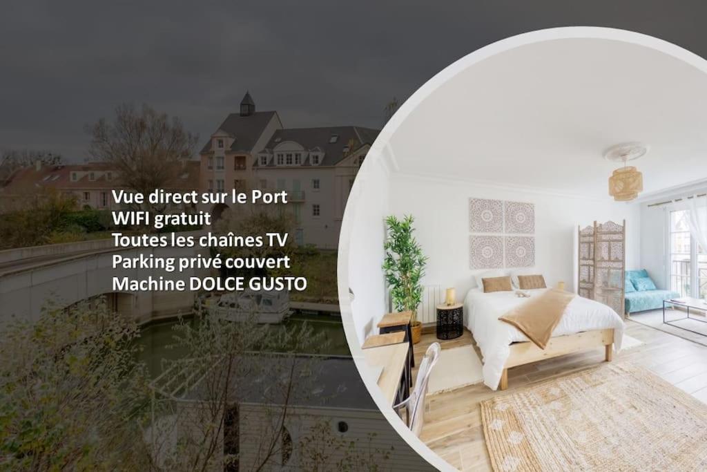 Studio Vue Direct Sur Le Port De Cergy, Parking Prive Gratuit Zewnętrze zdjęcie